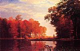 Albert Bierstadt - Autumn Woods painting